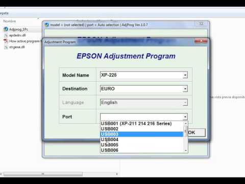Epson adjustment programme xp 245